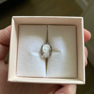 Pandora Murano Glass “White polka dot” charm bead